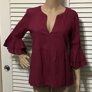 Loft Bell Sleeve Top Blouse